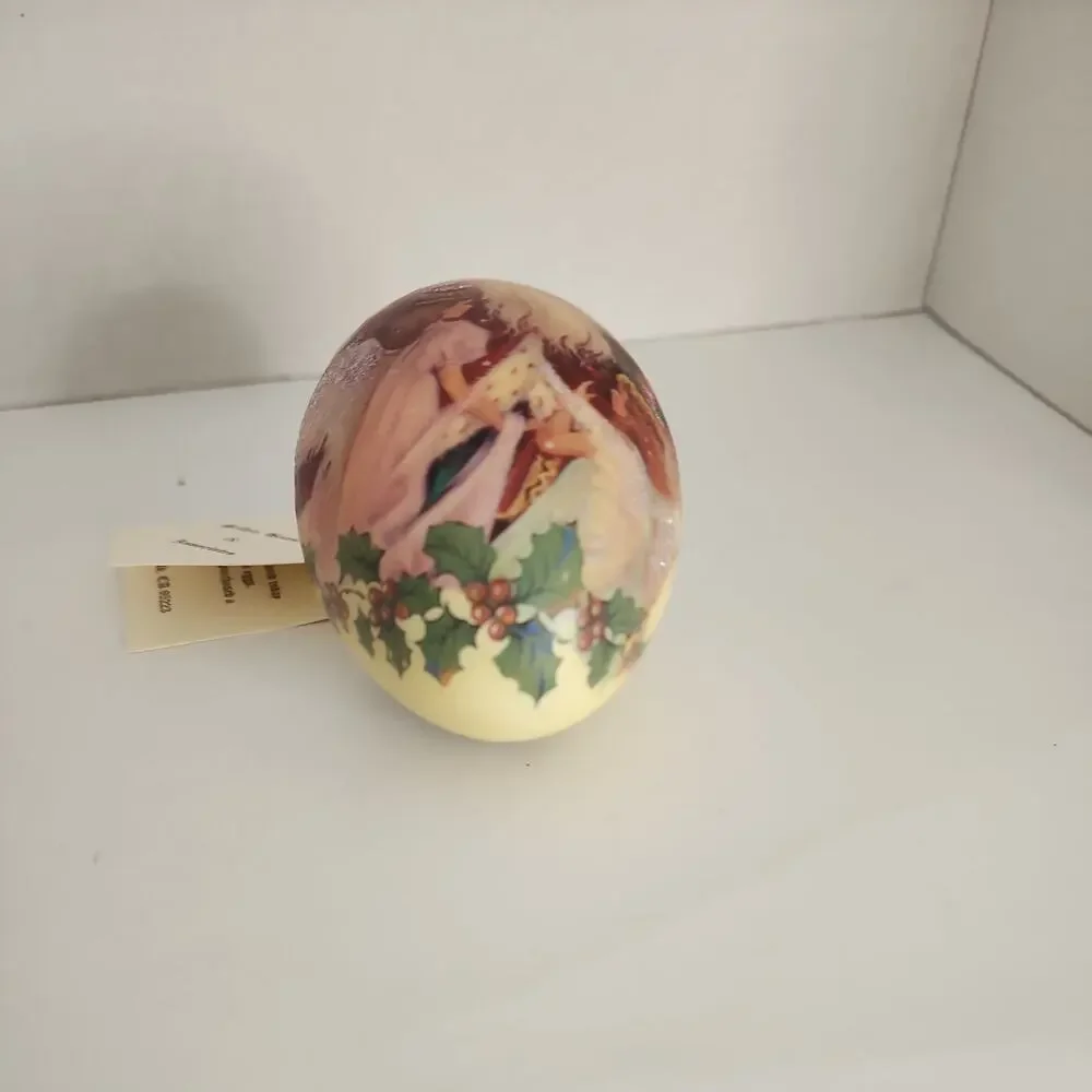 2003 Mother Goose Associates Goose Egg Christmas Ornament Santa St. Nick Angels